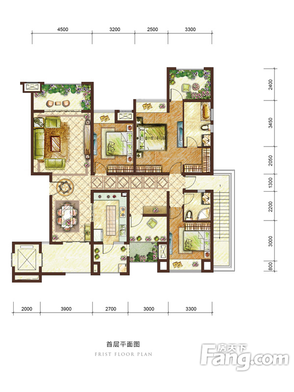 龙湖两江新宸4室2厅2卫|202.00m2户型图