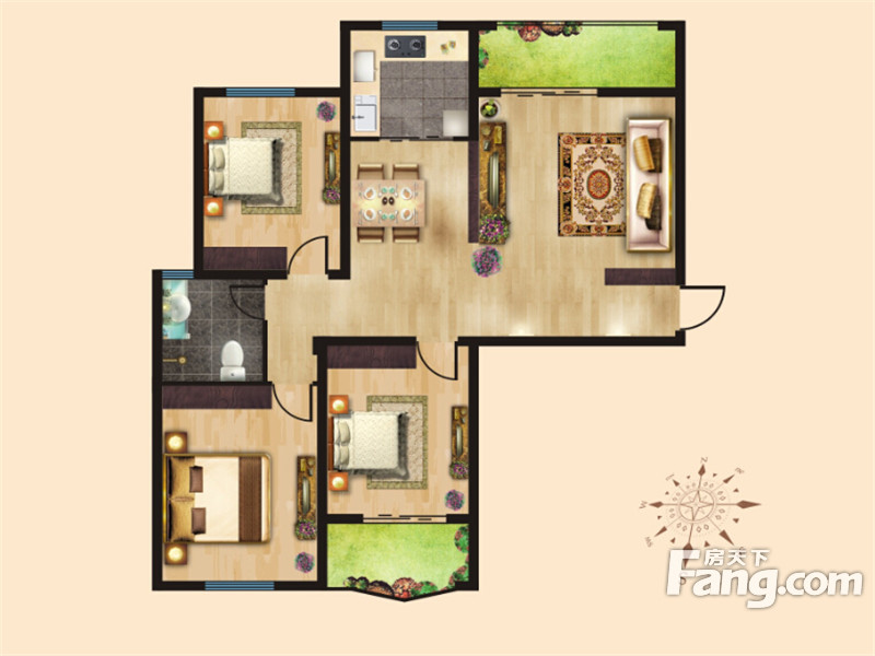 晖达御景苑3室2厅2卫|169.00m2_荥阳市楼盘户