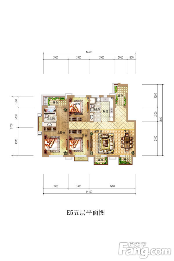 天茂湖三期温莎园3室2厅2卫|128.00m2_高新楼