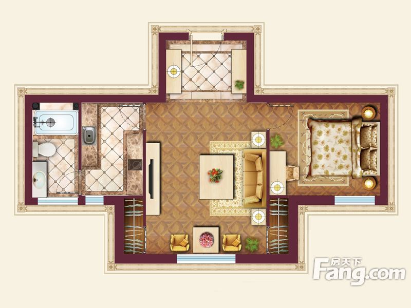 悦达南郊华都1室1厅1卫|38.00m2_奉贤楼盘户