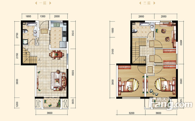 天山龙玺3室2厅2卫|107.00m2户型图