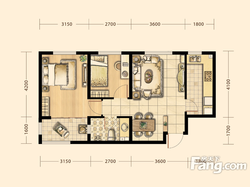 尚品·燕园2室2厅1卫|83.09m2_历下楼盘户型图 - 融360
