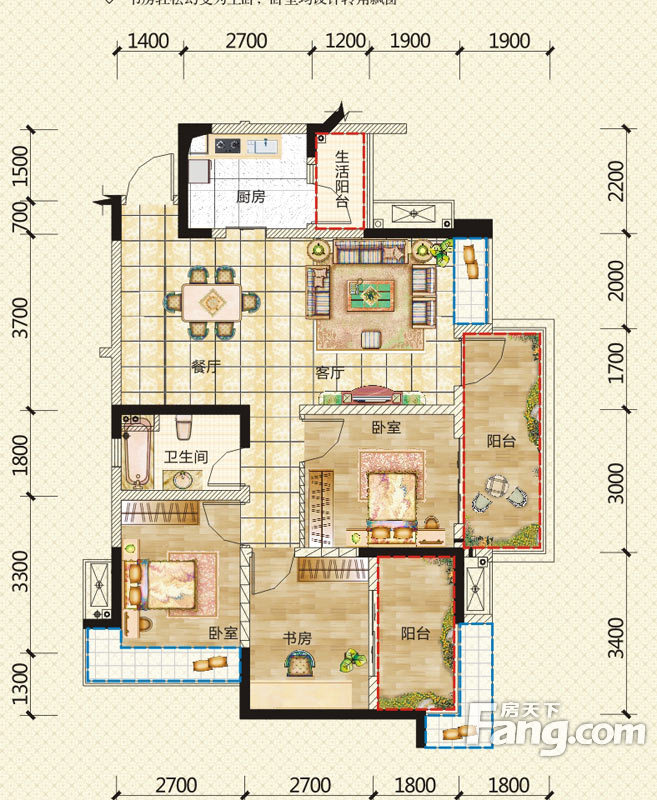 唐人街2室2厅1卫|72.00m2_崇州市楼盘户型图 融360