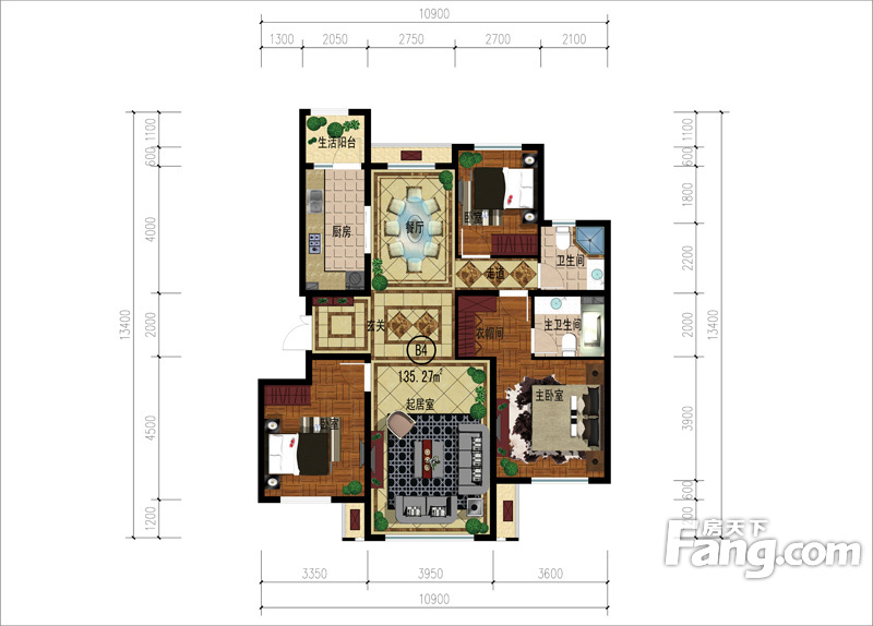 南郡水云天三号1室1厅1卫|48.00m2_高新楼盘户型图 - 融360