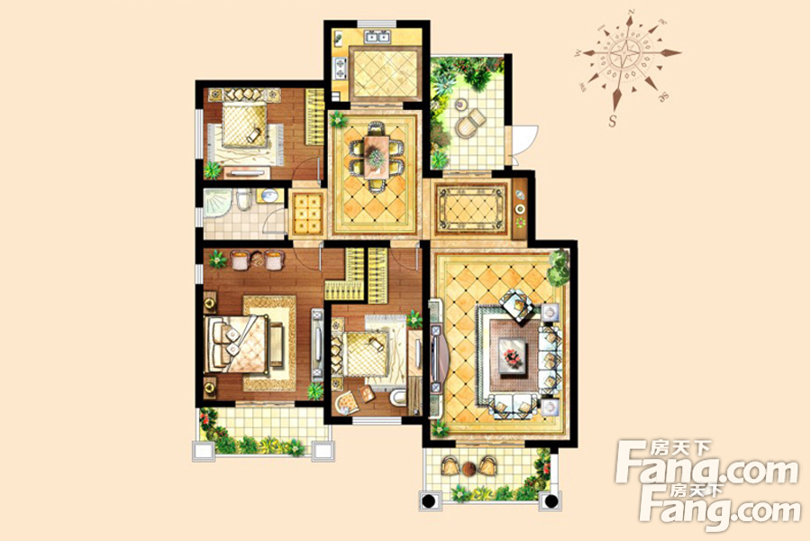 晖达御景苑3室2厅2卫|169.00m2_荥阳市楼盘户
